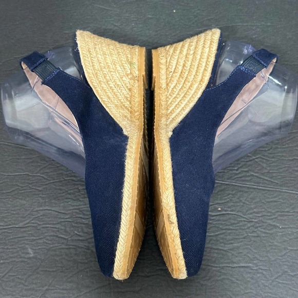 Viscata Barcelona Women's 41/10.5 Blue Pointed Toe Slingback Espadrille Wedges - Picture 6 of 12